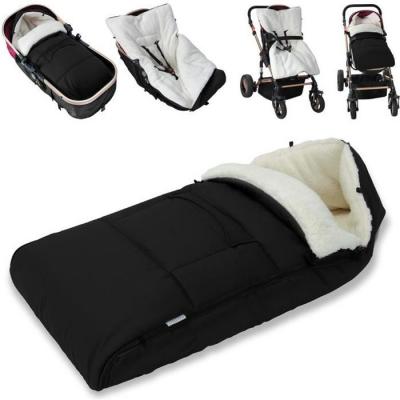 Couvre-pieds pour poussette Noir - Teddy - Maxi-Cosi avec sac de rangement