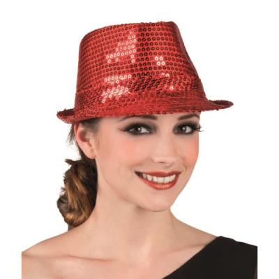 Boland Chapeau Popstar Sequins Mesdames taille unique rouge