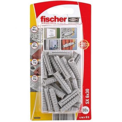 Fischer Group Sx 6x30 K Nv 90888 Taco Blister 30 Units Gris