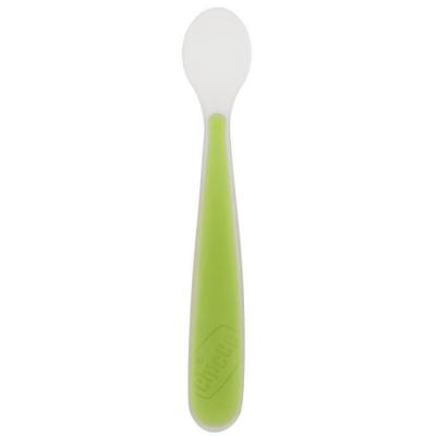 CHICCO Ma premi&egrave;re cuill&egrave;re souple bout silicone 6m+ Vert pomme