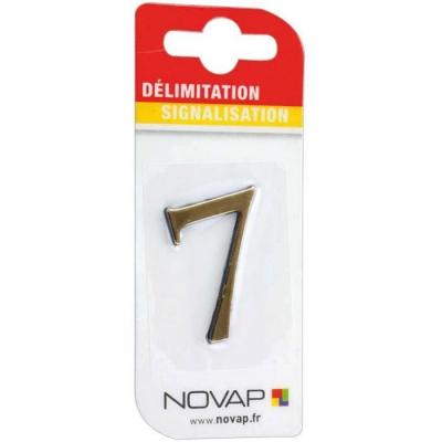 Novap - Caractere autocollant en relief 7 hauteur 40 mm - Or