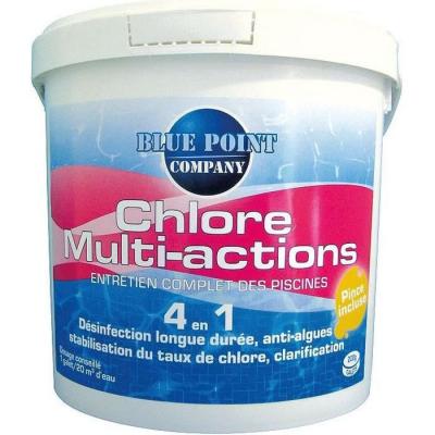 Chlore multi-fonctions galet 250g 5kg Blue Point Company 6201902