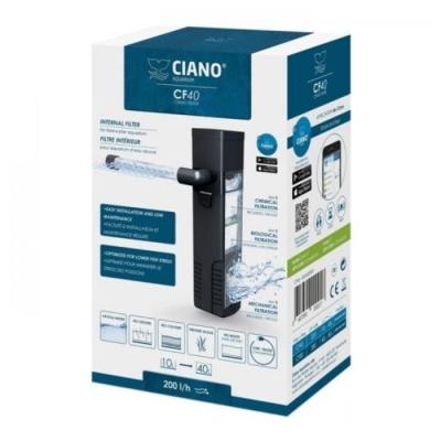 Filtre intrieur Cyano pour aquariums, CF40, 20-40 litres