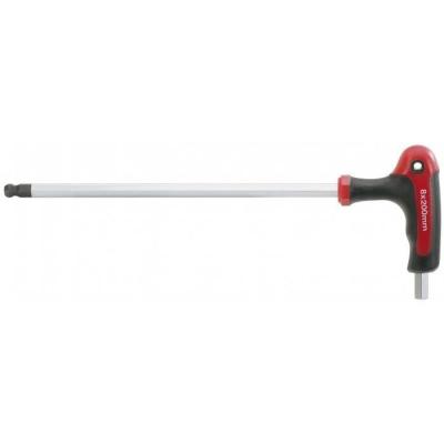 KS Tools Cl&eacute; m&acirc;le 6 pans &agrave; t&ecirc;te sph&eacute;rique &agrave; poign&eacute;e en T, 3 mm