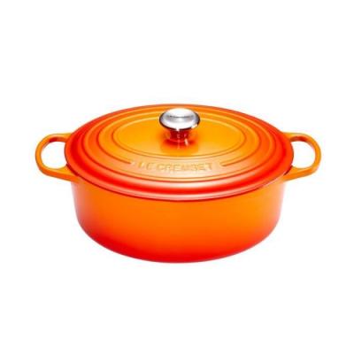 Le Creuset Cocotte en fonte Le Creuset orange volcanique ovale 27 cm