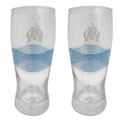 La Plume dor&eacute;e Set 2 verres &agrave; bi&egrave;re OM - Contenance 30 cl