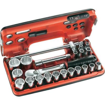 FACOM SL.DBOX412 - Coffret Douilles 1/2"" 12 Pans M&eacute;triques - 22 Pi&egrave;ces