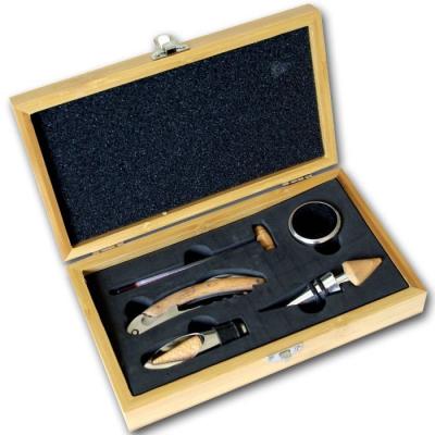 Pradel Excellence - RT802H - Coffret Sommelier en Bambou 5 Pi&egrave;ces