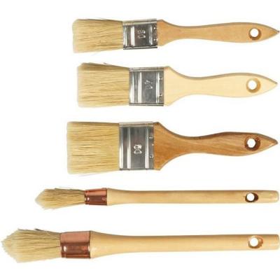 Lot de 5 pinceaux professionnels avec manche en bois Cogex