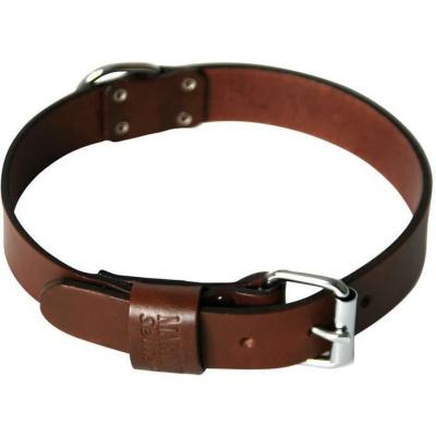 Collier pour chien bords ronds marron 60cm 