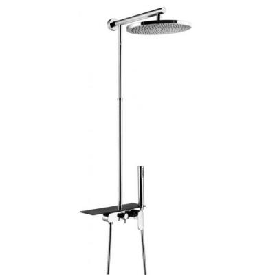 Colonne de douche m&eacute;canique avec tablette Apsara ii chrome - Essebagno