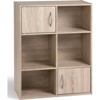 COMPO Meuble de rangement contemporain coloris ch&ecirc;ne - L 62 cm