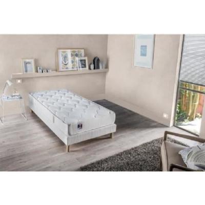 CONFORT DESIGN Ensemble matelas + sommier 90 x 190 - Latex - 16 cm - Equilibr&eacute;