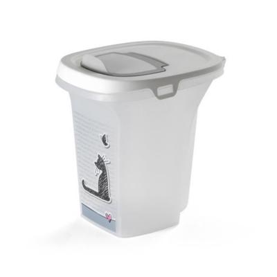 Conteneur &agrave; croquettes blanc pour chat Cats in love 2,5 &agrave; 3 kg