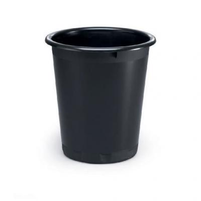 DURABLE Corbeille &agrave; papier BASIC, plastique, 13 litres, noir