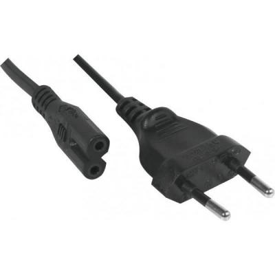Cordon d alimentation bipolaire pour PC portable noir - 5,0 m