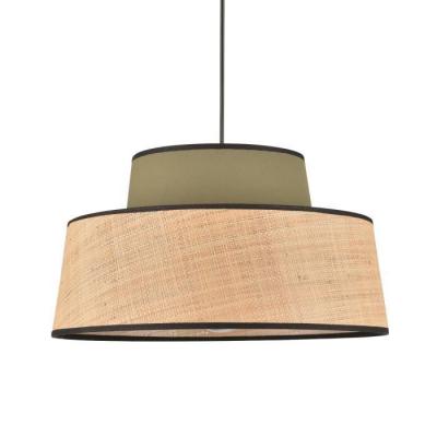 Suspension Mallorca coton et raphia kaki &Oslash;38 cm Vert Corep