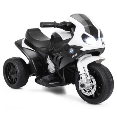 COSTWAY BMW Moto Electrique pour Enfants 6V/4Ah,3 Km/h avec Phare, Musiques 3 Roues 1,5-3 Ans Noir