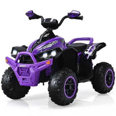 Quad Electrique pour Enfants 12V7Ah - COSTWAY - Violet - 3-4 km/h - 35kg