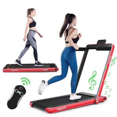 Tapis de Course Electrique Pliable,Moteur 600W, Vitesse Ajustable de 1 &agrave; 12 Km/H-Rouge