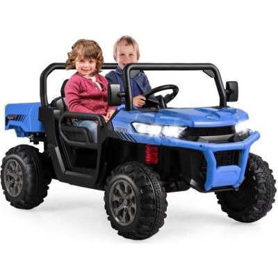 Voiture &Eacute;lectrique 2 Places COSTWAY - Bleu - 3-8 Ans - 12V - T&eacute;l&eacute;commande 2,4G - Charge 50KG