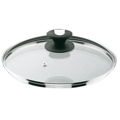 Couvercle en verre bord inox 18 cm - Lacor - Transparent - Verre