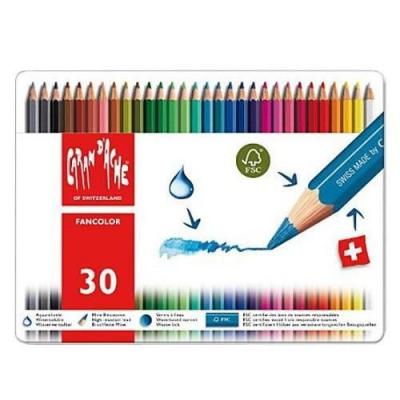 Caran d'Ache L Coloured Pencils, Bois, Multi, 30, Set Pi&egrave;ces