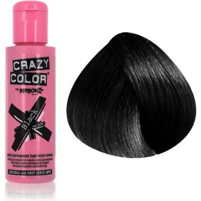 Crazy Color by Renbow - Coloration semi-permanente 30 - Black - 100ml
