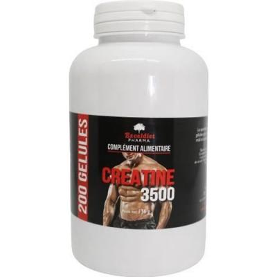 CREATINE MONOHYDRATE 100% PURE - 200 G&eacute;lules HPMC - BCAA & Acides Amines - Prise de Masse 