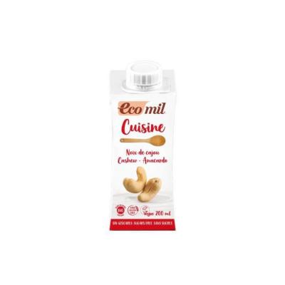 Cr&egrave;me cuisine aux noix de cajou sans sucre BIO, Ecomil (20 cl)