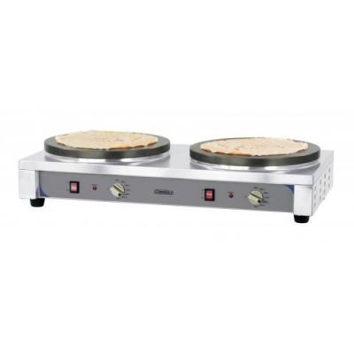 cr&ecirc;pi&egrave;re double premium 2x2700w 40cm inox - ccd40ep 