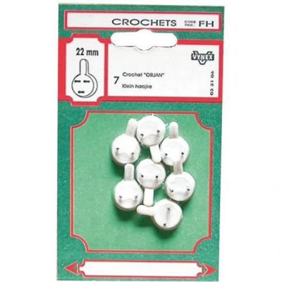 Crochet tableau b&eacute;ton - lot de 4 - 40 mm