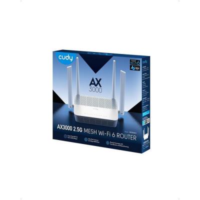 Cudy Router Wireless 5G AX3000 P2 Bianco Wi-Fi 6 Dual Band 3000 Mbps