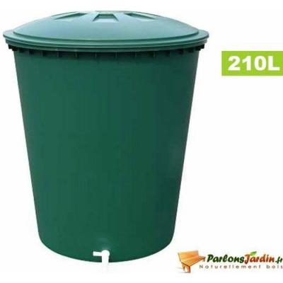 Garantia - R&eacute;cup&eacute;rateur d'eau a&eacute;rien cylindrique vert , 210 l