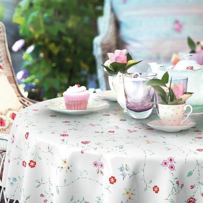 D-C-TABLE Nappe ronde Manhattan Bella cr&egrave;me - 150 cm