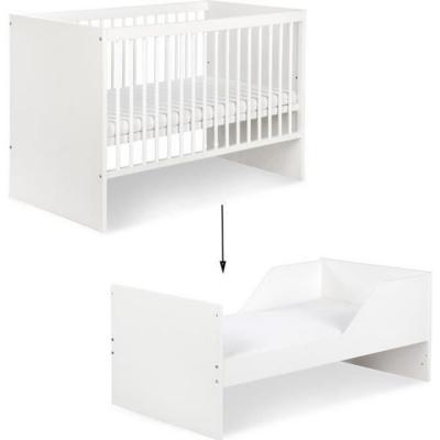 Dalia lit &eacute;volutif b&eacute;b&eacute; convertible en lit enfant blanc 140x70