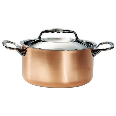 Faitout avec couvercle cuivre Prima Matera induction - &oslash; 16 cm