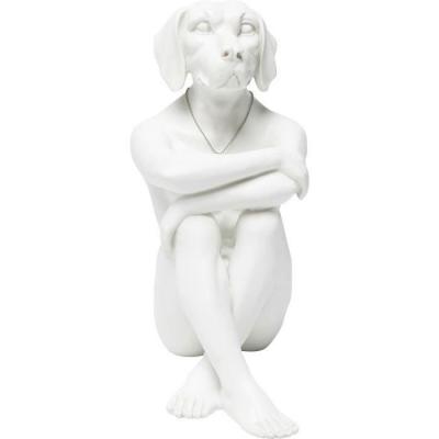 Kare Figurine d&eacute;corative Gangster Dog Cream Blanc