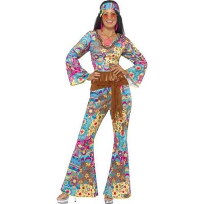 Costume Flower Power Hippie Femme - Multicolores - S