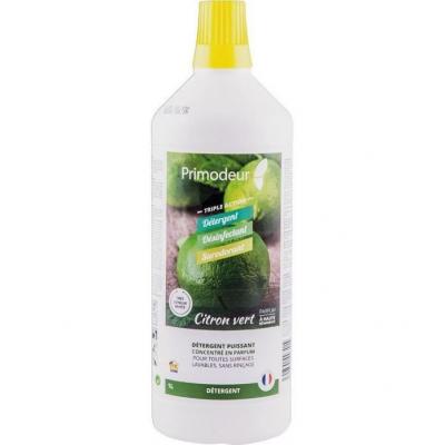 Primodeur - D&eacute;tergent d&eacute;sinfectant surodorant 3D - citron vert - 1 l
