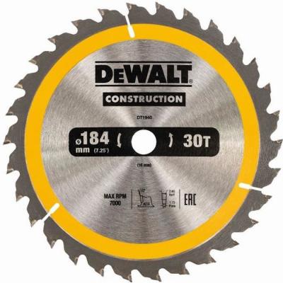 DeWALT Lame de scie circulaire, 184-16 mm, 30 dents - DT1940-QZ