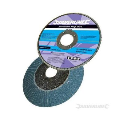 Silverline - disque &agrave; lamelles en zirconium 115 mm grain 40 633890
