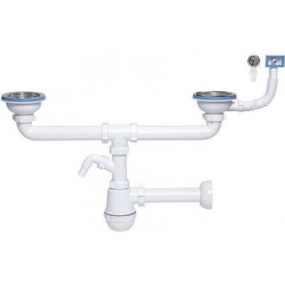 Double vidange bouteille &eacute;vier cuisine siphon