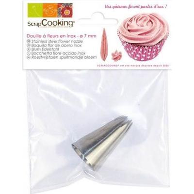 Scrapcooking 1807 Douille &agrave; fleurs Inox Argent 14 x 10,8 x 3,2 cm