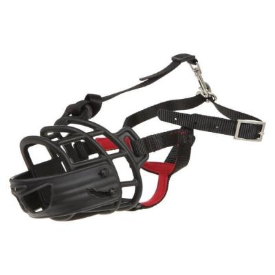 Duvo Museliere En Caoutchouc M - Noir Et Rouge - Pour Chien