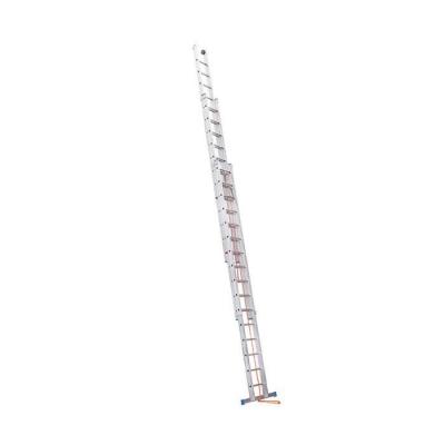 Hailo - Echelle coulissante &agrave; corde 3 plans 3x14 &eacute;chelons 150 kg