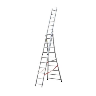 Echelle transformable pro 3 plans 3x11 &eacute;chelons 7m30 en aluminium Hailo Pro