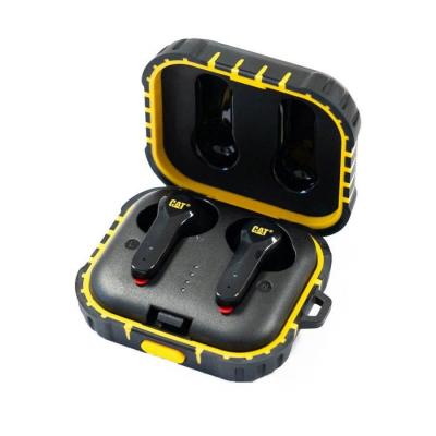 Ecouteurs sans fil CAT Bluetooth noir R&eacute;duction de bruit Port&eacute;e 10m autonomie 4-5h IP55 IOS Android