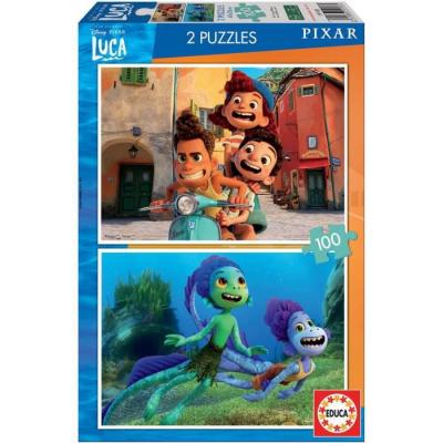 Educa Borras 2 X 100 Luca Puzzle Bleu 6-9 Years
