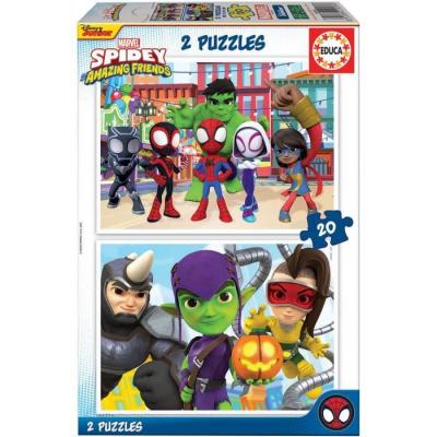 Educa Borras Puzzle 2x20 Spidey & His Amazing Friends Multicolore